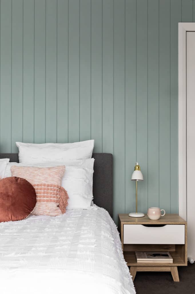 Image of the master bedroom located upstairs at Silvermere Coastal Retreat Culburra Beach South Coast NSW.